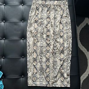 Snake print skirt
